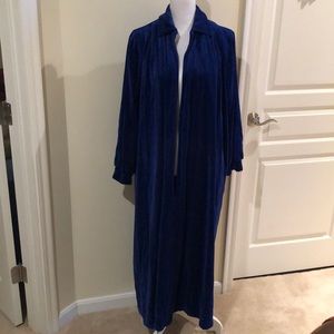 Velour Blue lounge coat / duster robe MP